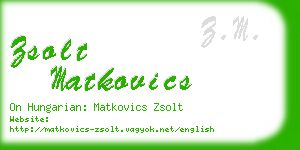 zsolt matkovics business card